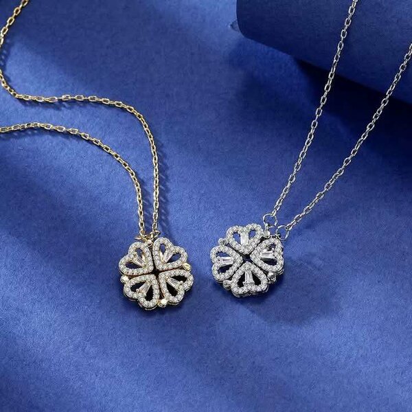 Collier élégant doré argenté