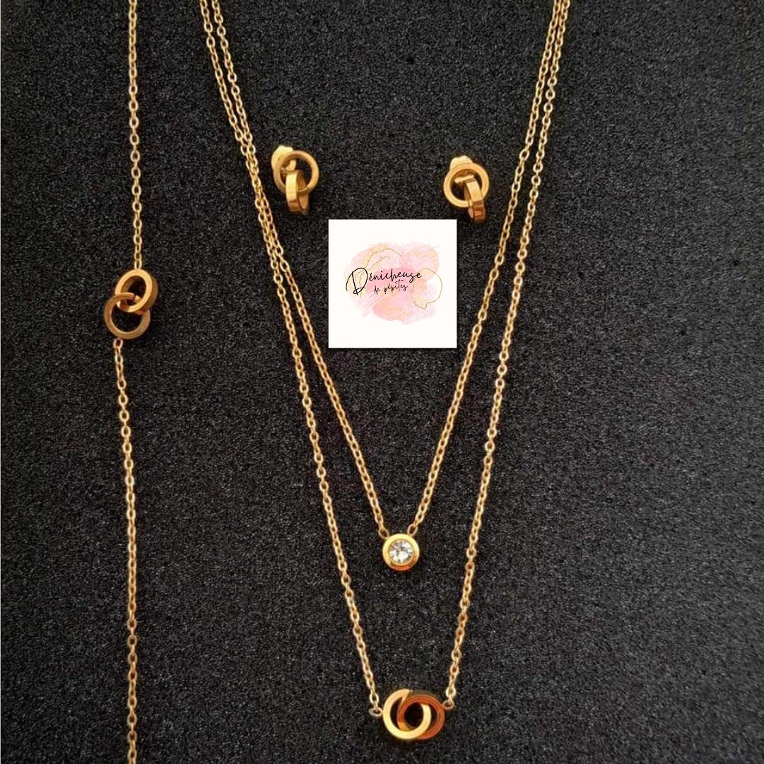 Complet chaine + boucles d'oreilles