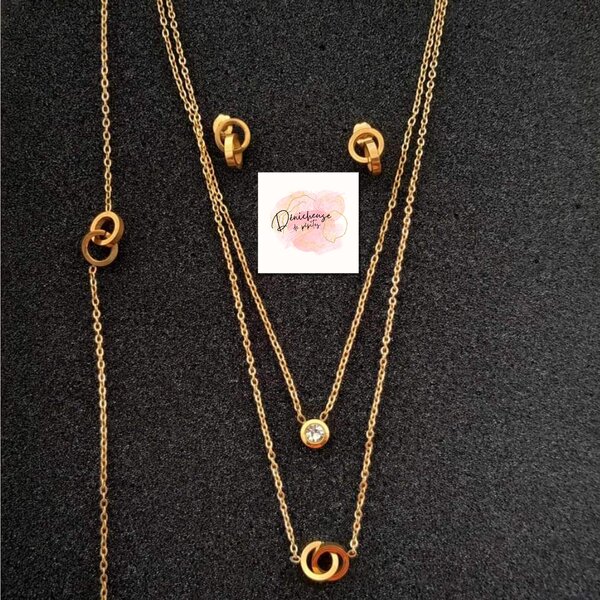 Complet chaine + boucles d'oreilles