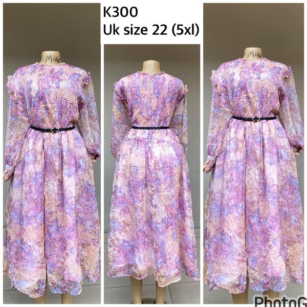 purple dress with patterns