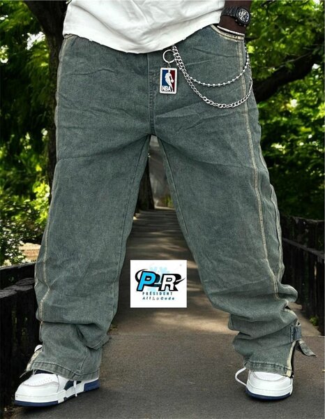 Jeans streetwear avec chaînes