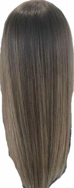 Postiche cheveux synthétiques gris