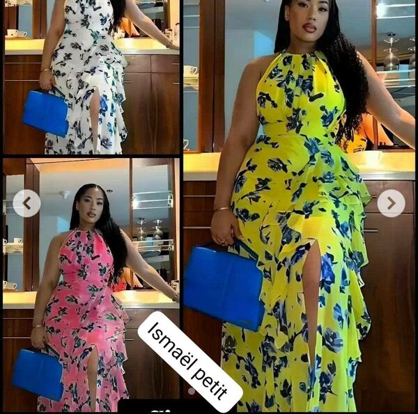 Robe Longue à Fleurs Élégante