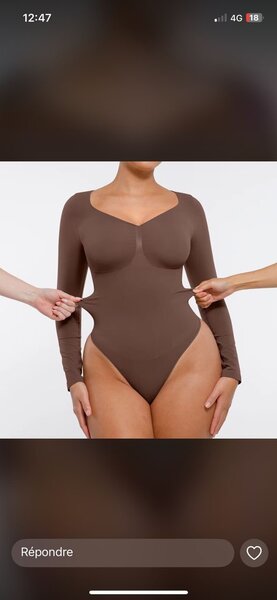 Body féminin manches longues