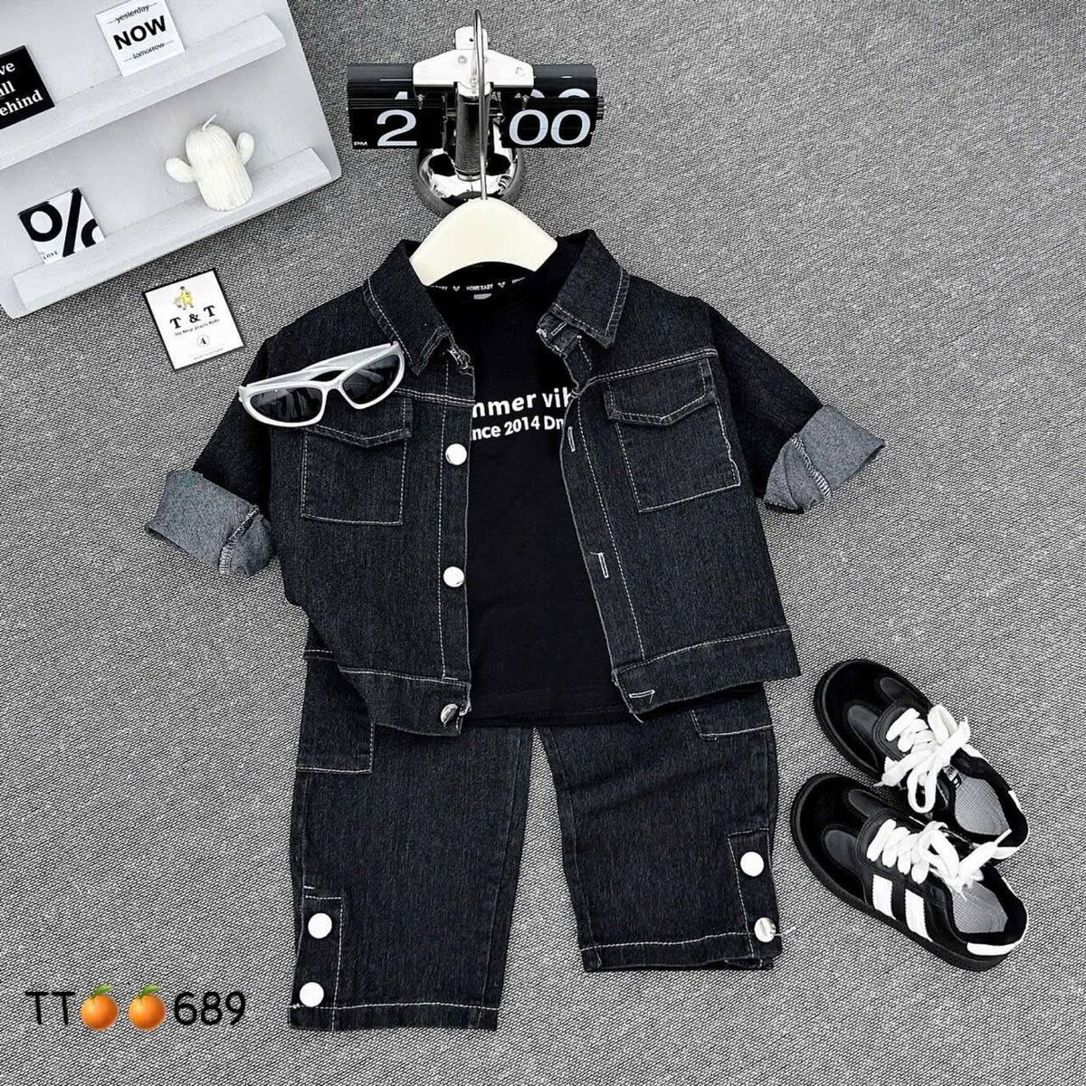 Stylish Kids Denim Jacket Set