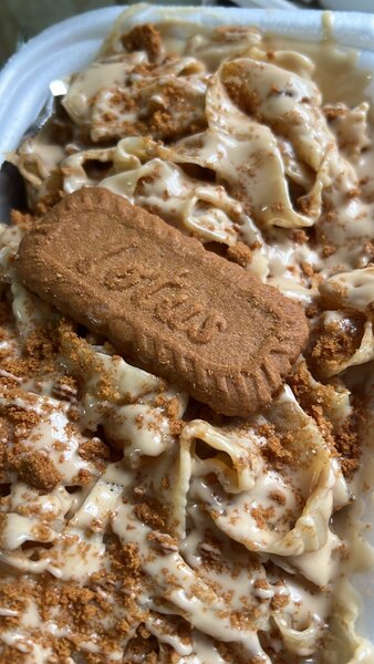 Fettuccine el morjene,speculos