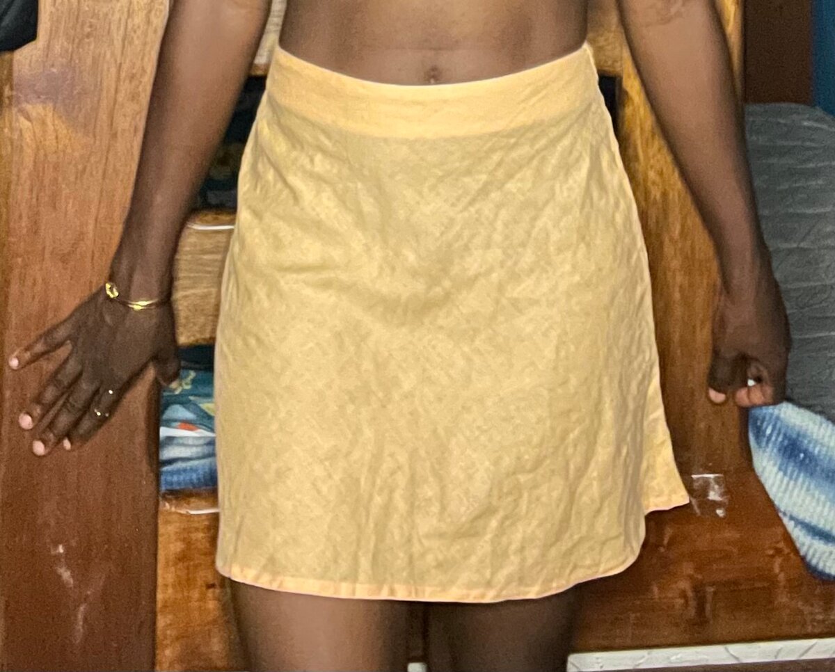 Jupe été lin pastel