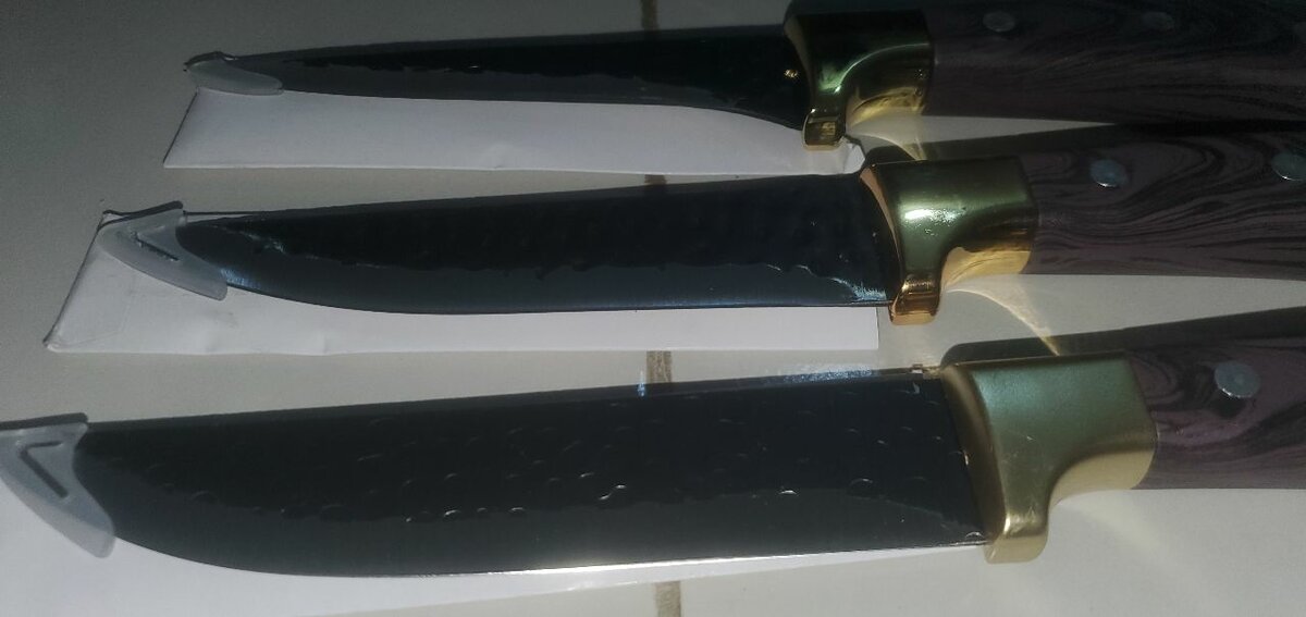 3 LOT DE COUTEAU CUISINE DU CHEF