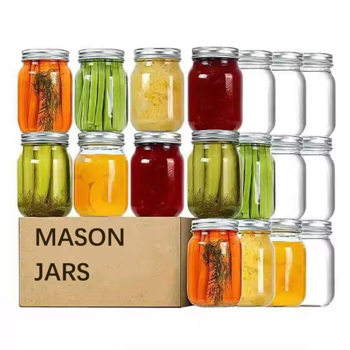 high-quality 500ml round Mason Jars