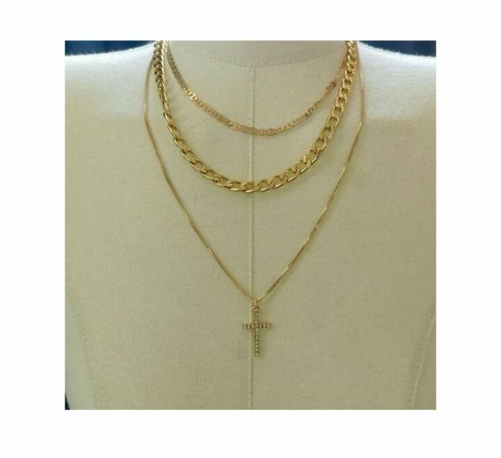 Lot de 3 chaînes plaqué