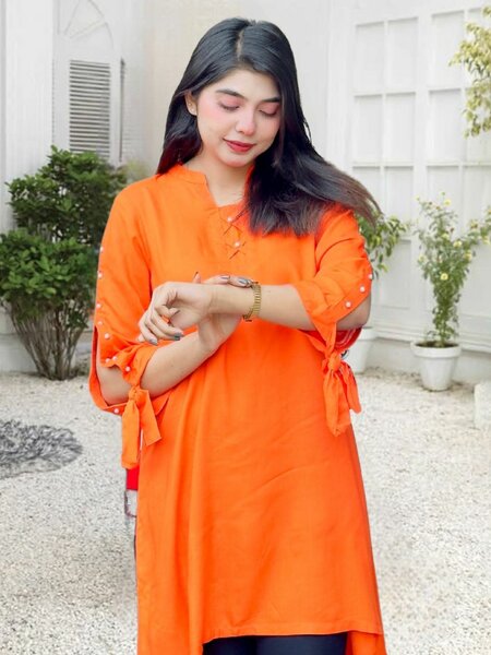 Stylish short style Orange Shirt