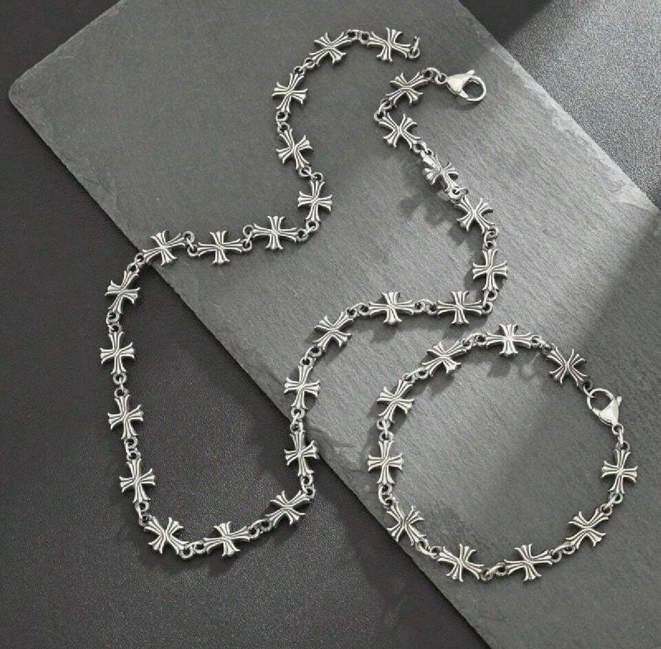 Set de Bijoux Croix Argent
