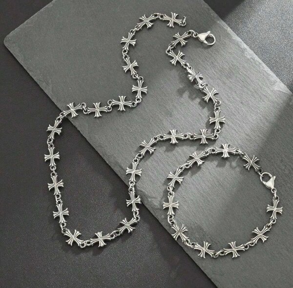 Set de Bijoux Croix Argent