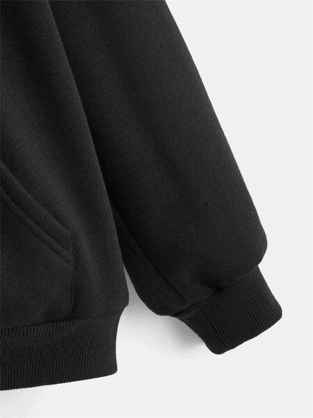 Unisex-Hoodie-Black-Fleece