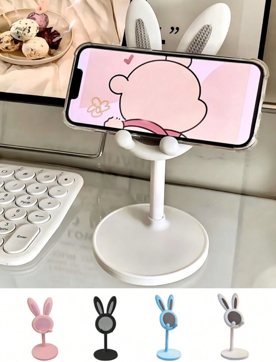 Support téléphone oreille lapin