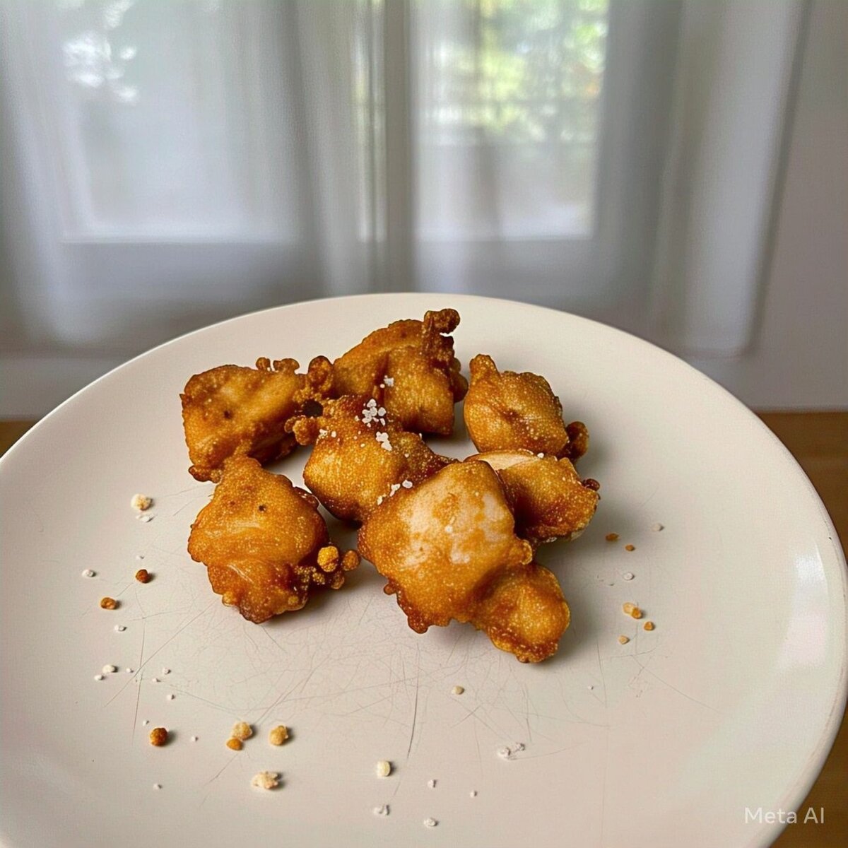 salted fried chicken peaces