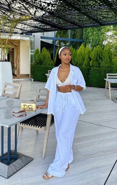 Pantalon ample en lin pour femme