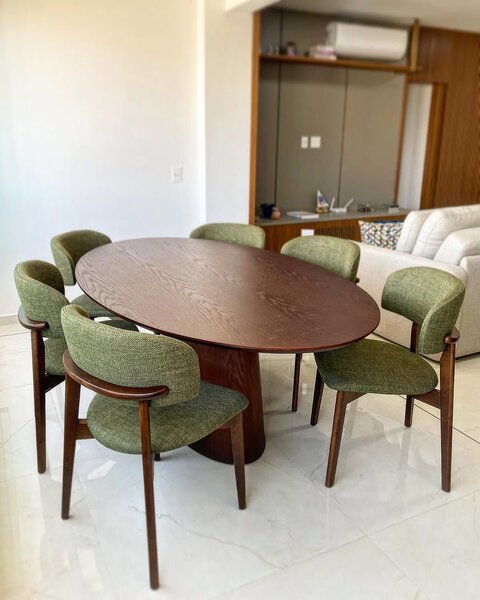 Table à manger ovale bois