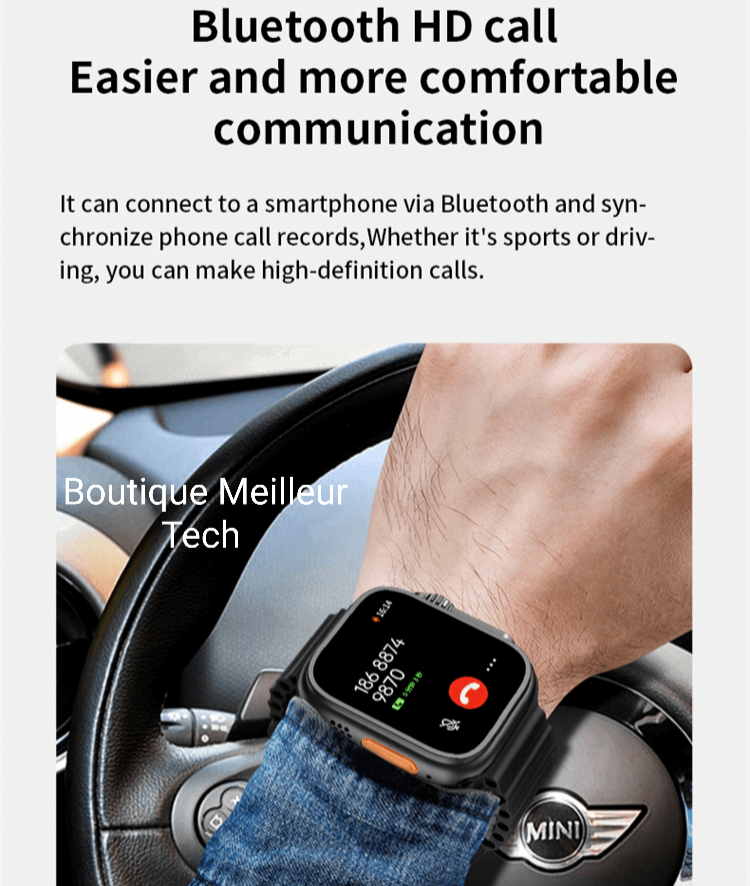 Montre Connectée T-Sup - Écran Bien Défini 2,08 Sport Loisir