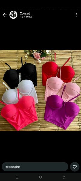 Corset bustier coloré