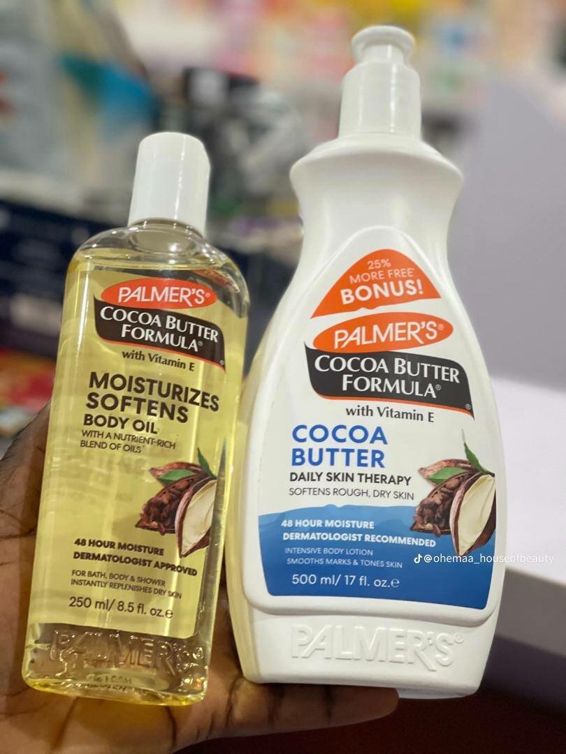 Palmers cocoa butter body lotion and oil