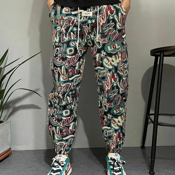 Pantalon homme graffiti multicolore