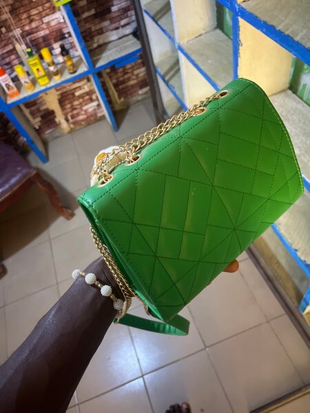 Sac à main vert avec ours