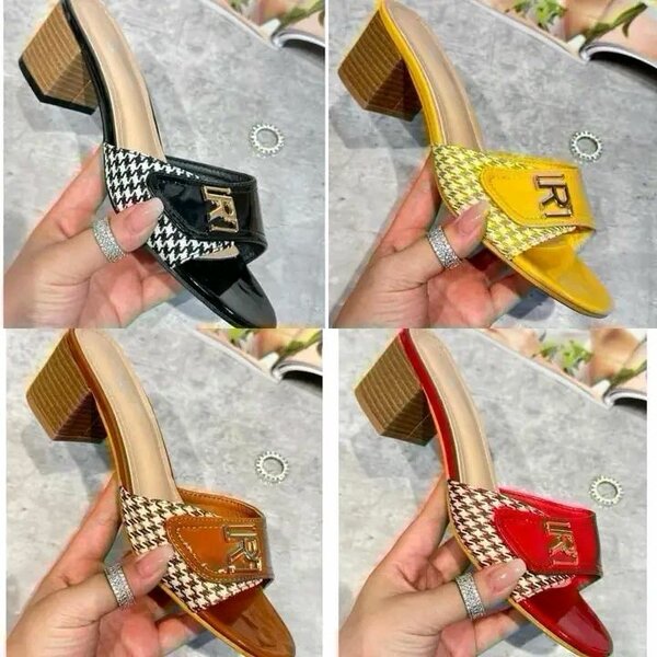 Mules à talons élégants colorés