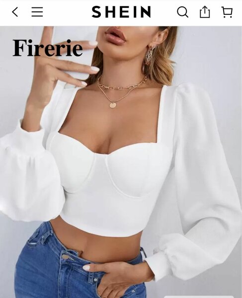 Top court à manches ballon