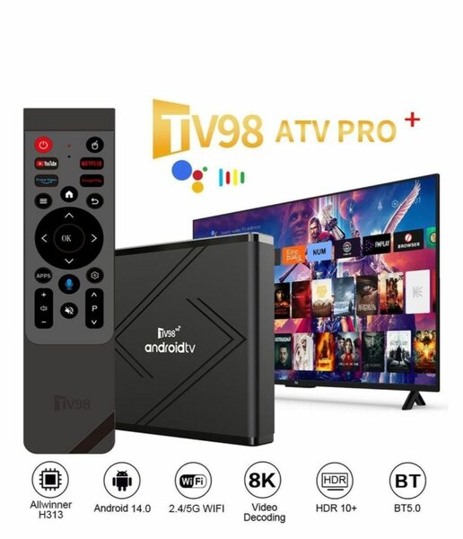 Box TV Android TV98 8K HDR