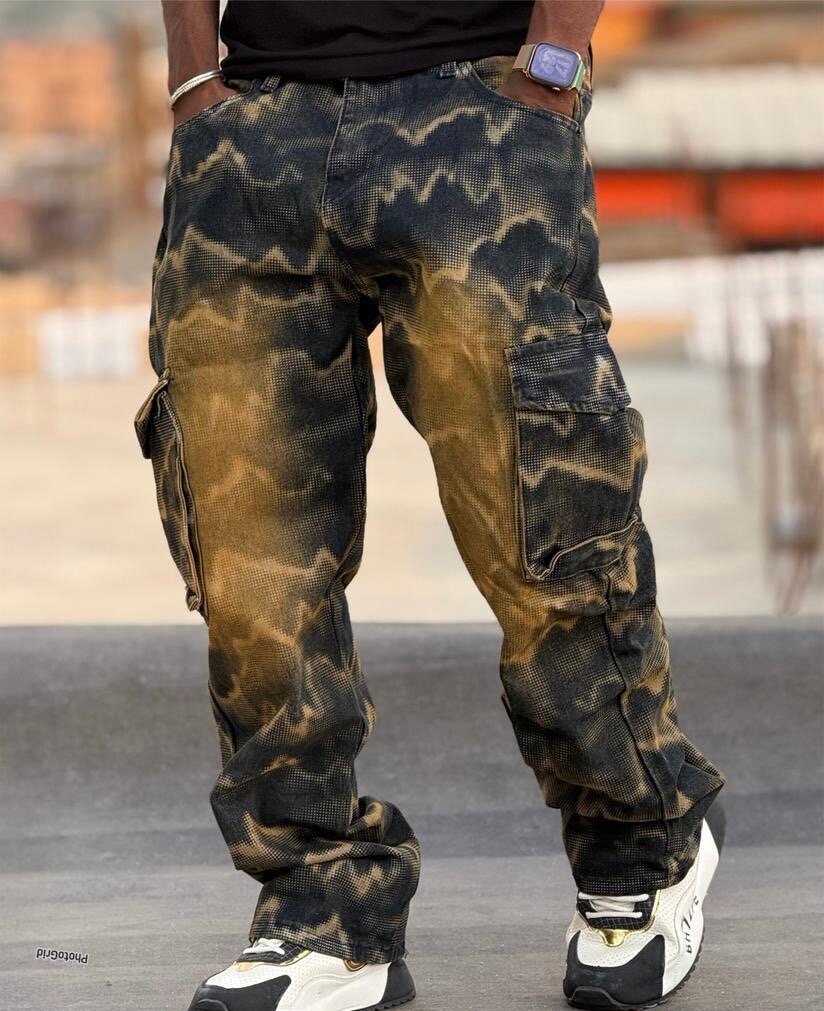 Pantalon cargo imprimé mode