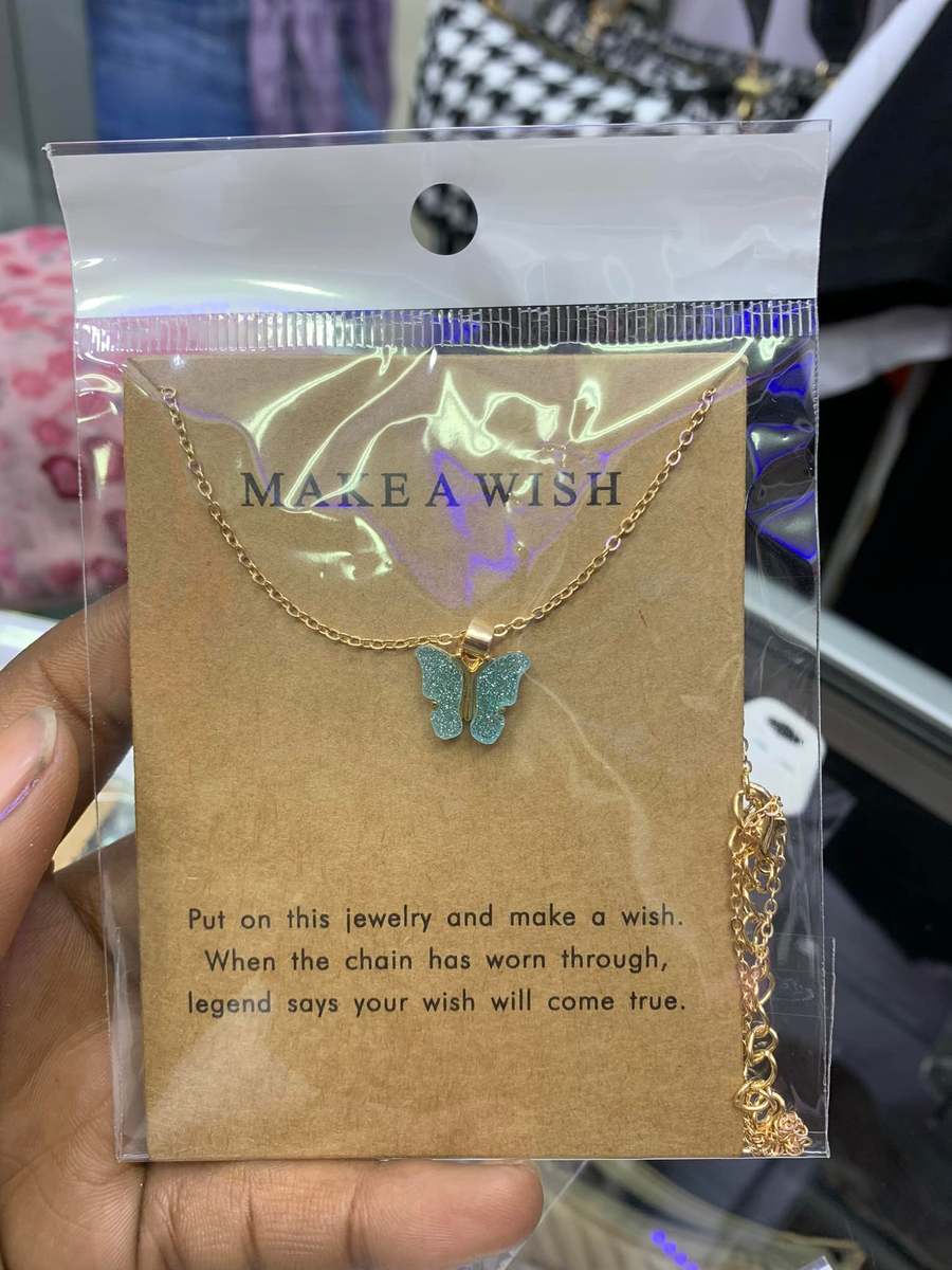 Pendant with turquoise butterfly