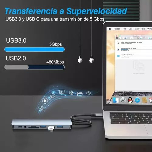 Port hub 8 en 1