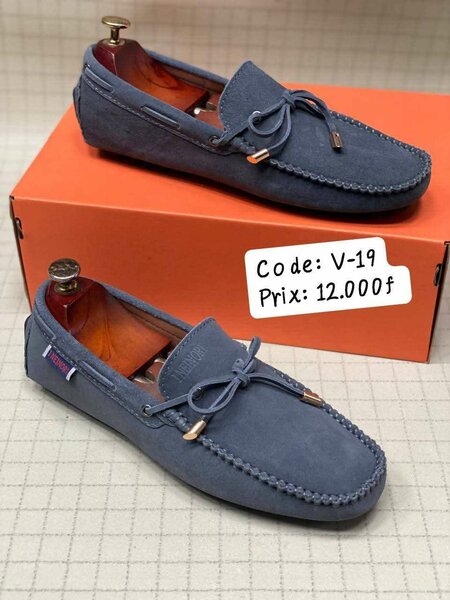 Mocassins en Daim Bleu Homme