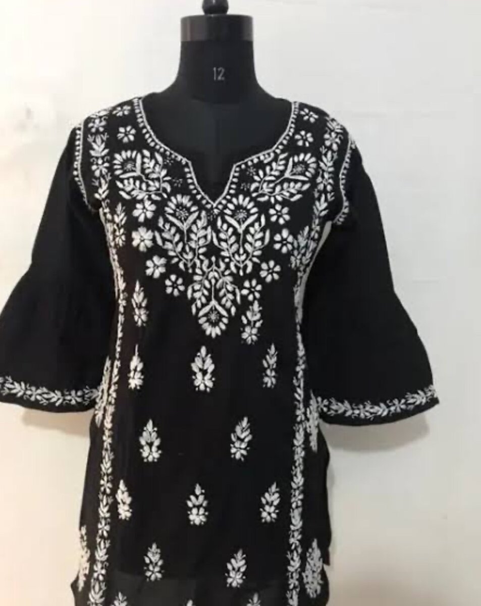 Girls stitched Short Fork with embroidery