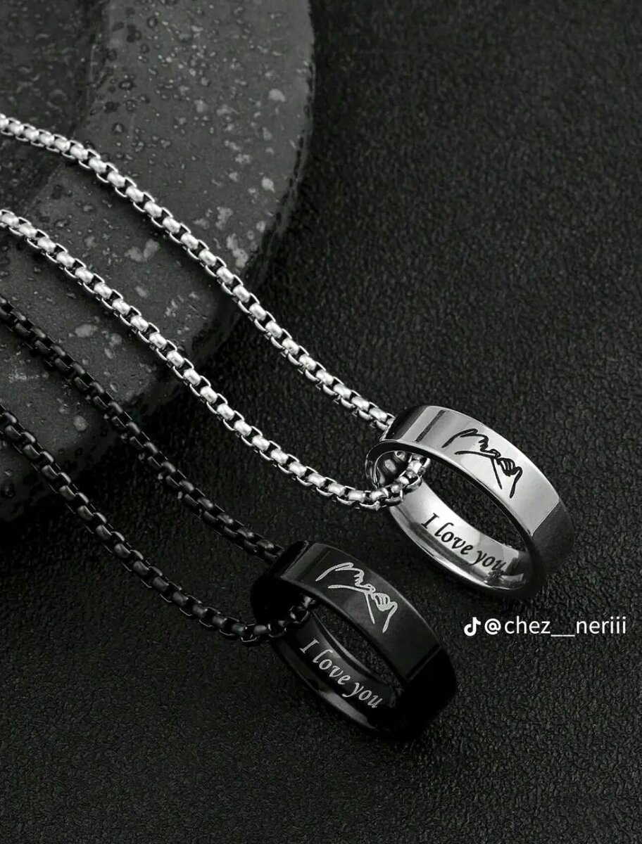 Collier Pendentif Acier