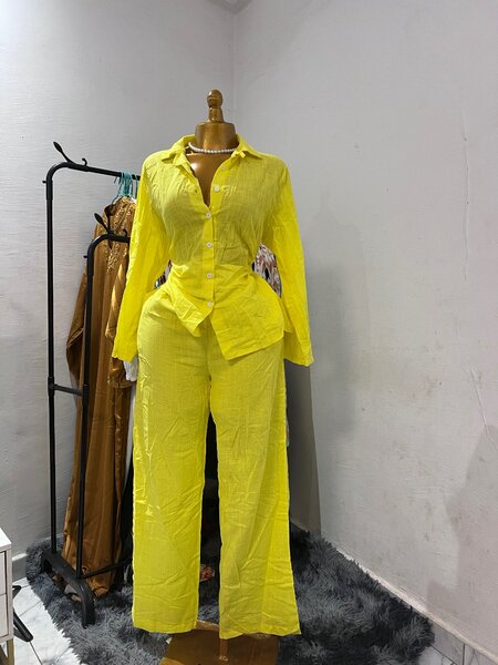 Ensemble Lin cassé femme