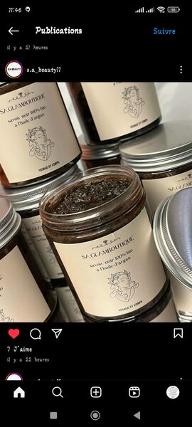 Savon noir exfoliant naturel