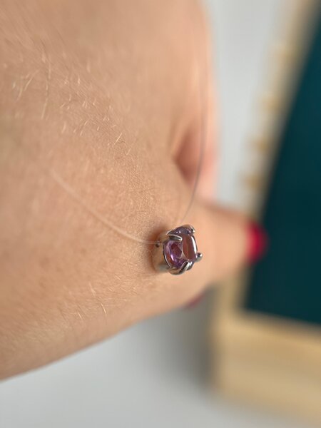 Collier avec améthyste violett