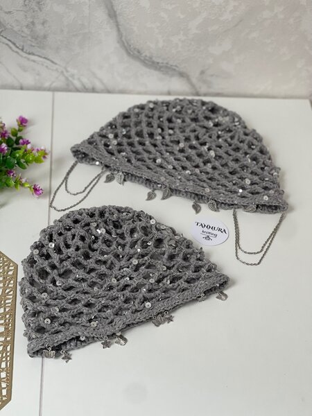 Шапка кроше ручная работа