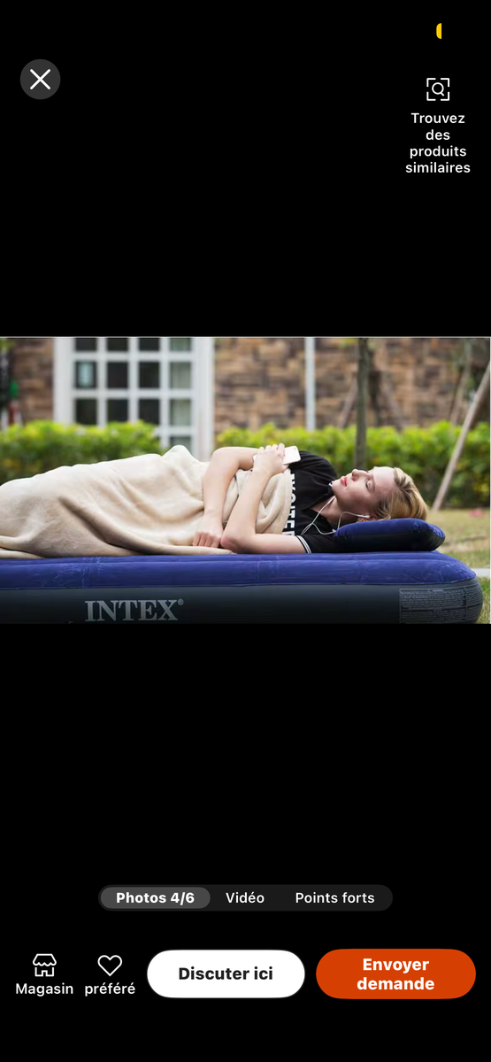 Matelas gonflable Intex queen