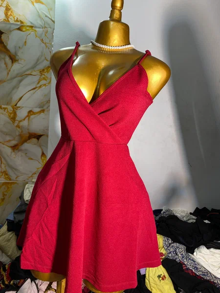 Robe Trapèze Rouge Chic