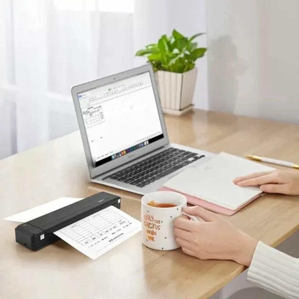 Мини-принтер термотрансферный  A4 портативный перен