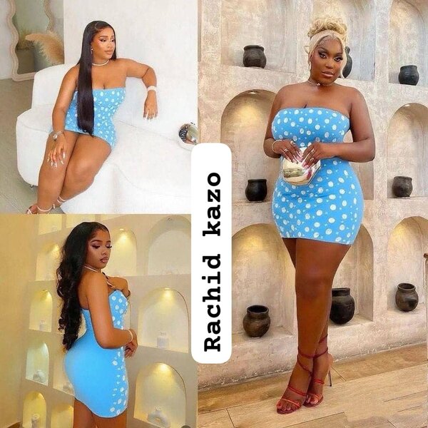 Robe courte à pois glamour