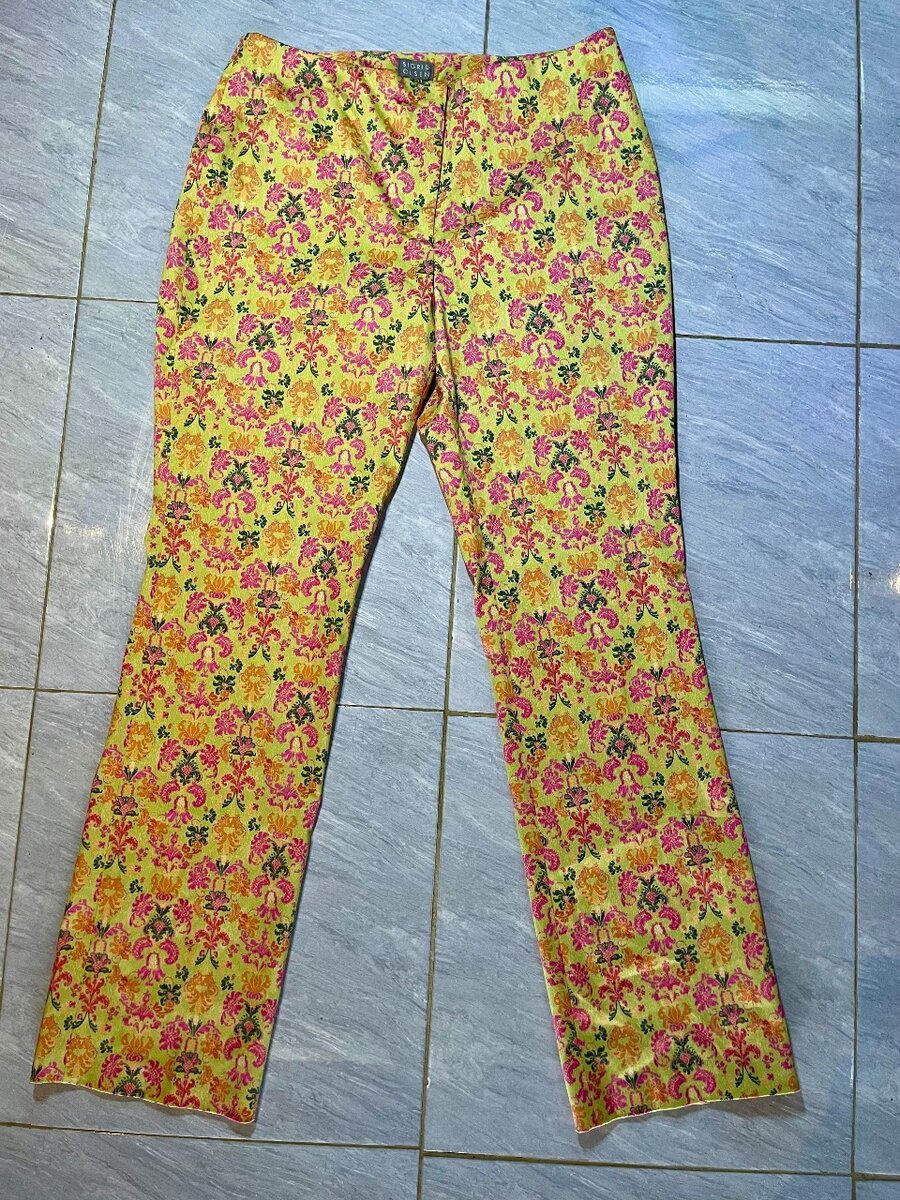 Yellow multicolor trouser