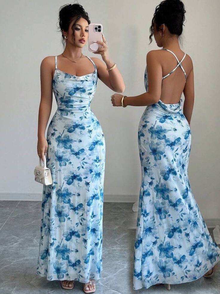 Robe longue florale élégante
