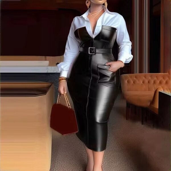 Robe en cuir élégante