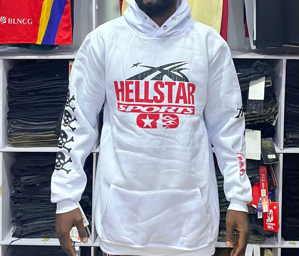 white hoodie with print