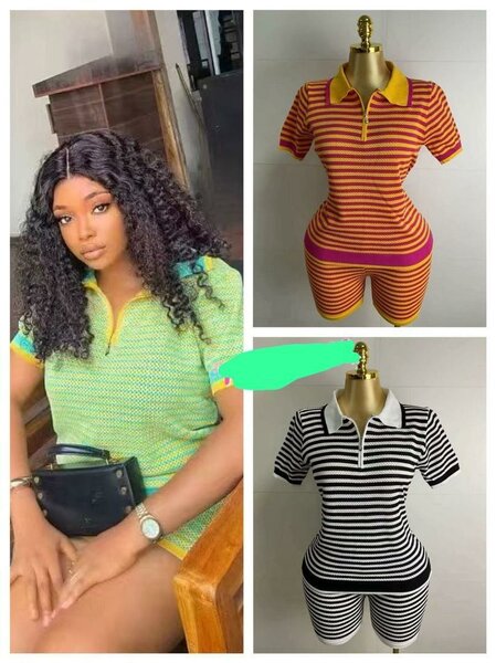 Ensemble chemise culotte railé