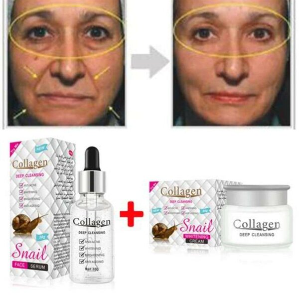 Collagen serum and face cream